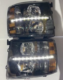 LA Zona Auto Parts 07 to 13 Chevrolet Silverado LED Headlight Luces Micas Calaveras faros Focos Luz Light