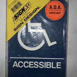 BRAND NEW Handicap Accessible Sign ADA Compliant