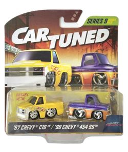 CarTuned Series 9 Double Pack diecast '87 Chevy C10 & '90 Chevy 454 SS