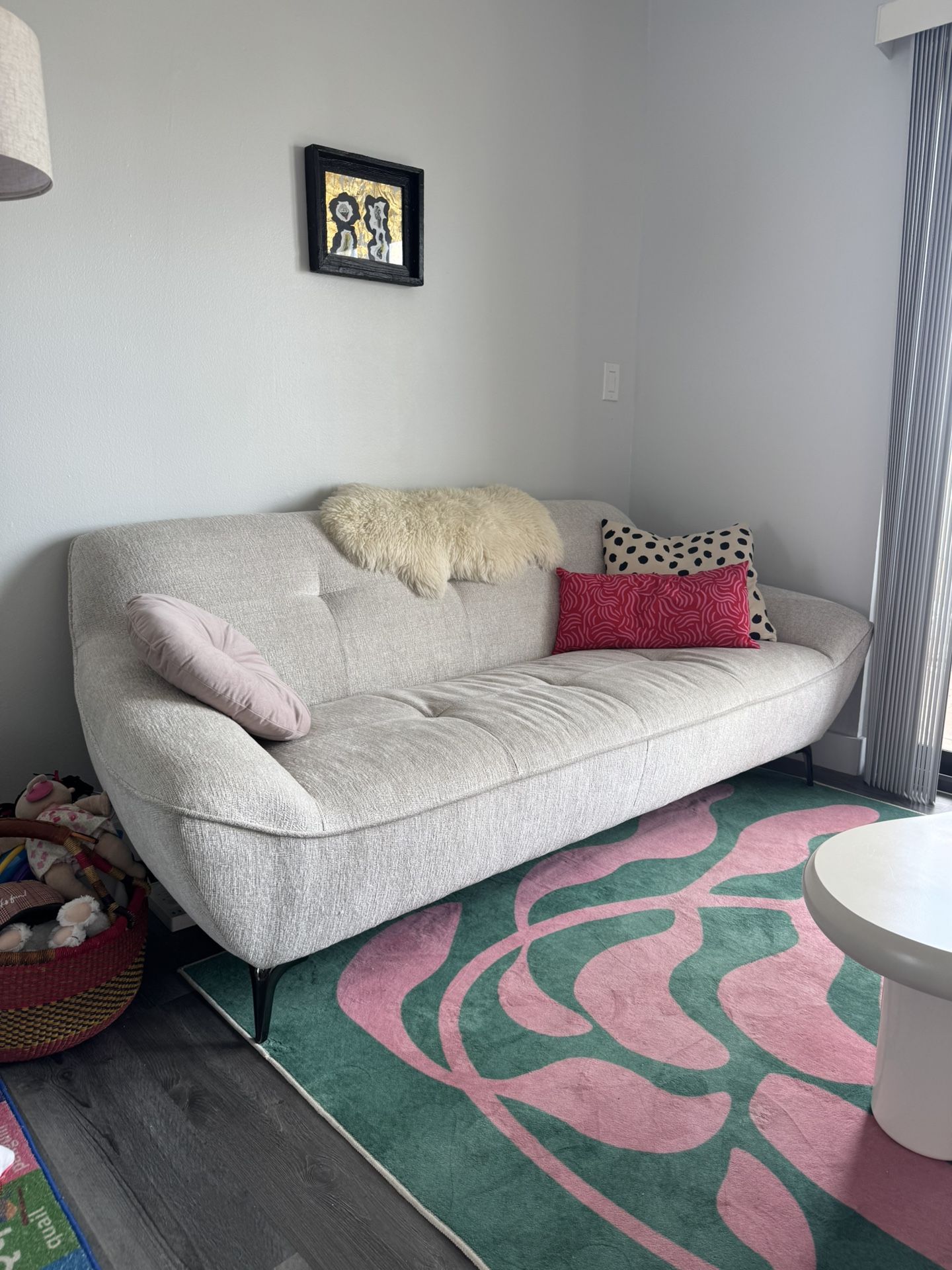 Mid Century Modern Beige Couch