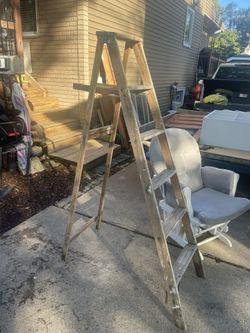 Wooden Painting Ladder, 6 feet high, $10