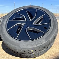 4x NEW 2026 Tesla Model S 2026 19" Wheels Rims Magnetite Continental A/S 100%