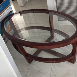 Double Glass Coffee Table And Side Tables 