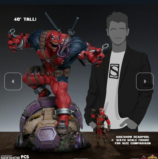 PCS 1:3 Sideshow 1/3 Scale Venompool Statue Marvel Collectible - Amazing Huge!
