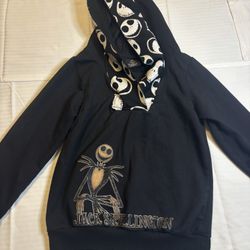 Nightmare Before Christmas, Jack, Skeleton Hoodie Sweatshirt Kids Size 6X