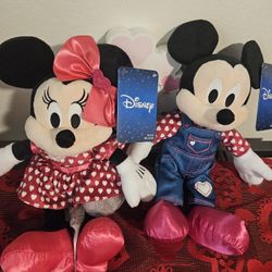 New Valentine's Day Minnie Mouse And Mickey Mouse Plushes 