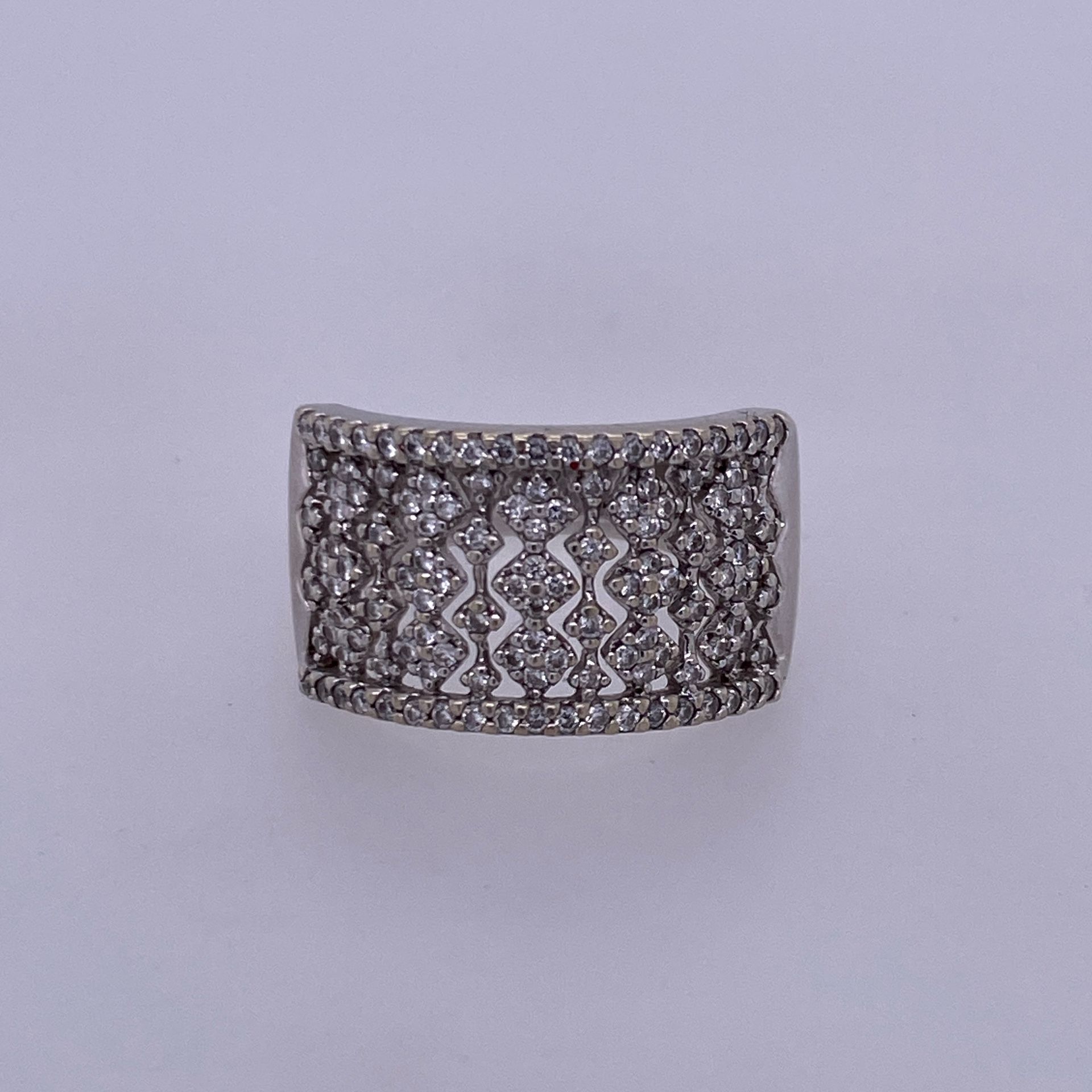 18k White Gold Diamond Women’s Statement Ring