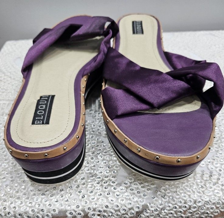 Satin Slide Sandals