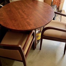Wood Table and 4 Chairs