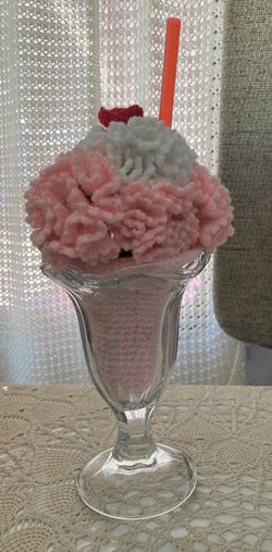 Soda Fountain Crochet Drink For Decorations.