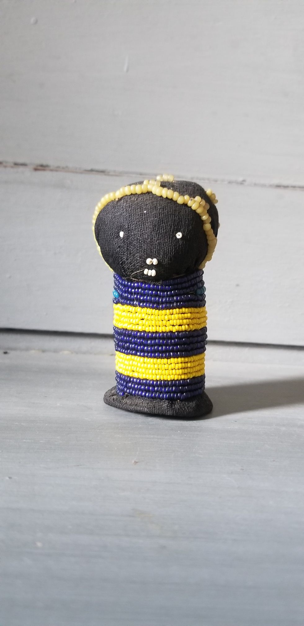 Vintage African beaded doll