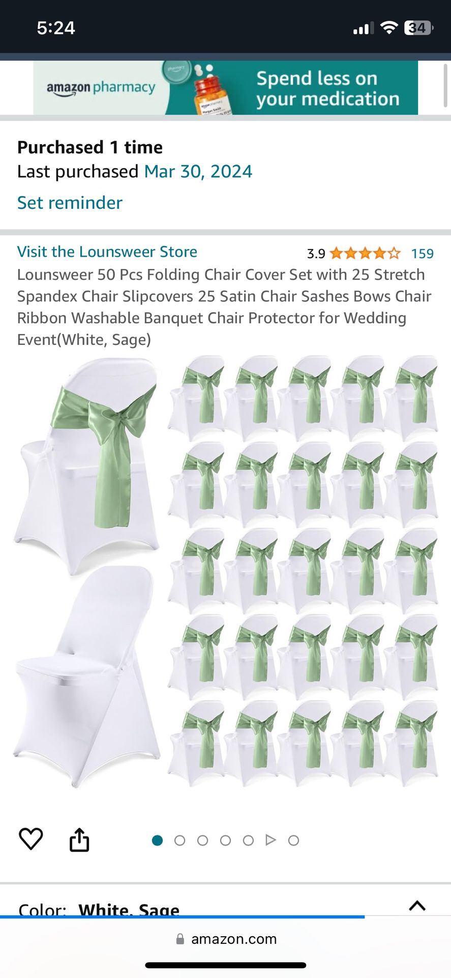 Brand New From Amazon Chair Covers/sashes