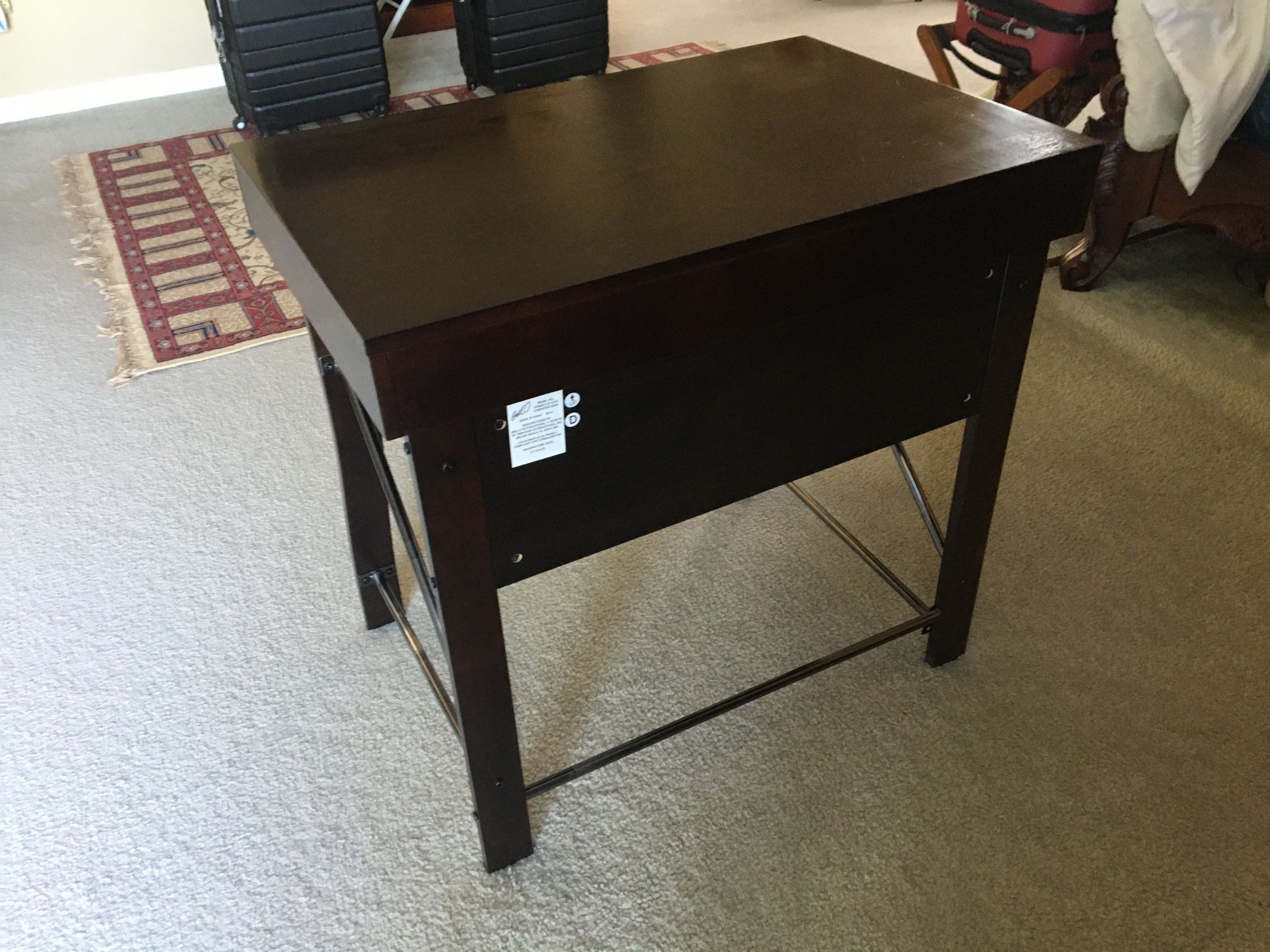 Solid Wood Compact Computer Desk