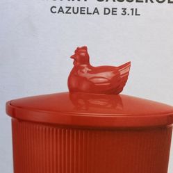 Ceramic Pot/ Red Ceramic Pot NEW/ Martha Stewart Pot