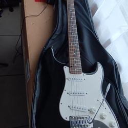 New In Bag, Fender Squire Strat, With New Chord And Strings, Tuner, Pick