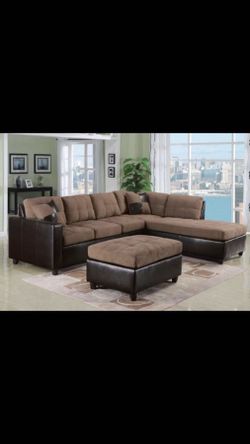 BRAN NEW SECTIONAL WITH OTTOMAN FOR $699!!!!!