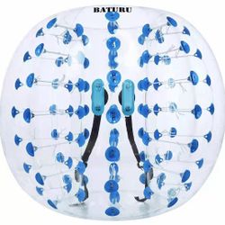 Body Bumper Bubble Soccer Balls for Kids/Adults, 5 FT Zorb Ball (red+blue)2 Pack