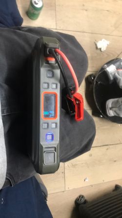 Neon car jump starter and air compressor