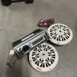 Pyle Boat Bluetooth stereo with 2 Speakers