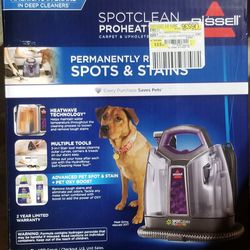 Bissell Spotclean Proheat Pet Portable Carpet And Upholstery Cleaner