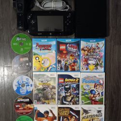 Nintendo Wii U Console System Bundle With 14 Games  Super Smash Bros + Lego + Adventure Time + Star Wars + Football