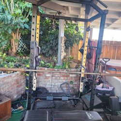 Home Gym Power Rack w/ Pull-Up Bar, Cable System & Bench – $500
