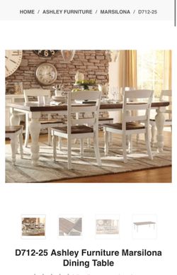 Ashley dining table set 9 pc