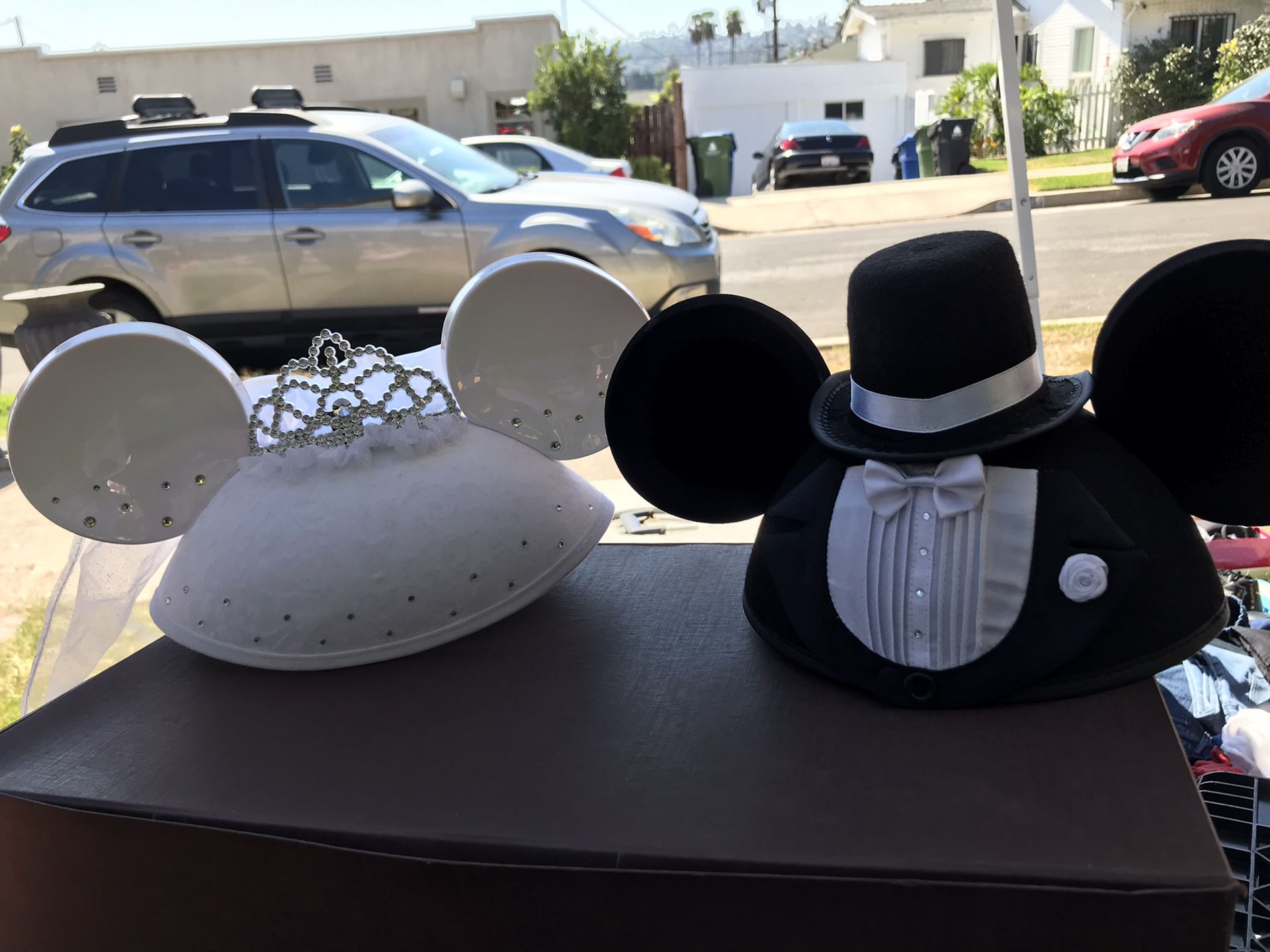 Bride and Groom Minnie & Mickey ears ♥️