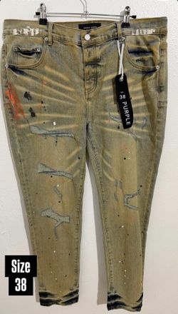 PURPLE BRAND DIRTY WASHED PAINT SPLATTER DISTRESSED JEANS NEW COLLECTION