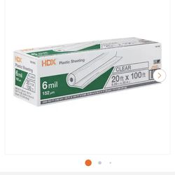 20 ft. x 75 ft. Clear 6 mil Plastic Sheeting Visqeen