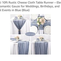 Rustic Cheese Cloth Table Runner 