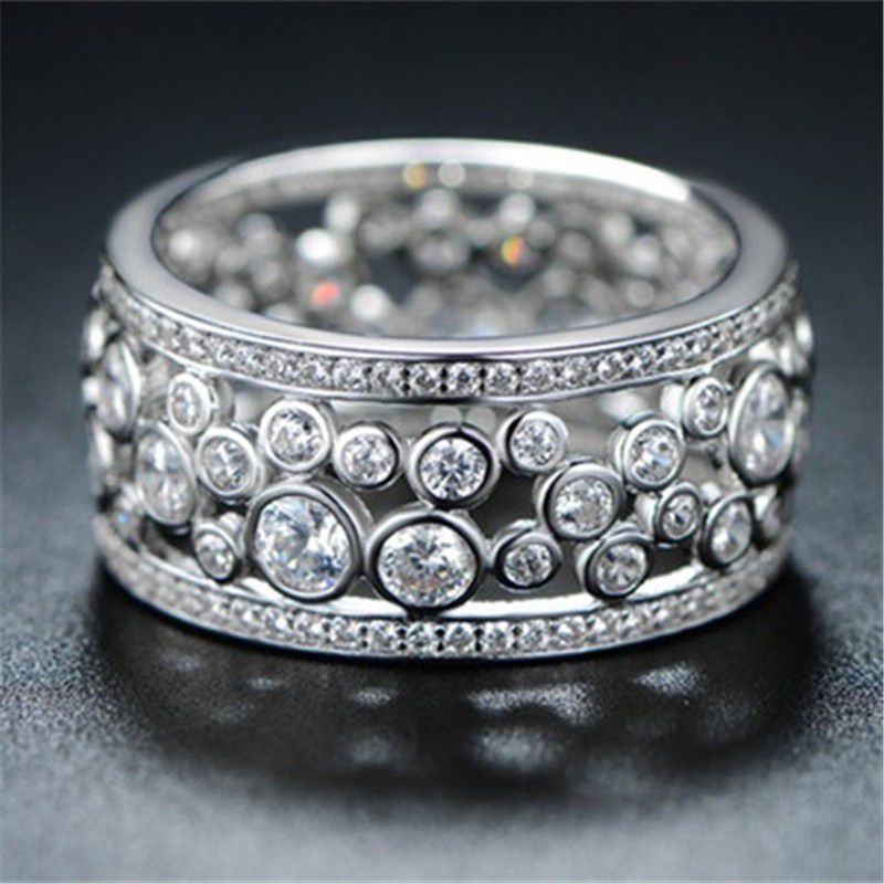 "Double Layer Silver Hollow Fashion Rings for Women, PD397
 
 