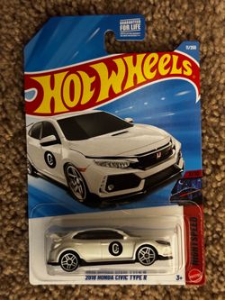 2026 HOT WHEELS WHITE 2018 HONDA CIVIC TYPE R  HW NIGHTSPEED