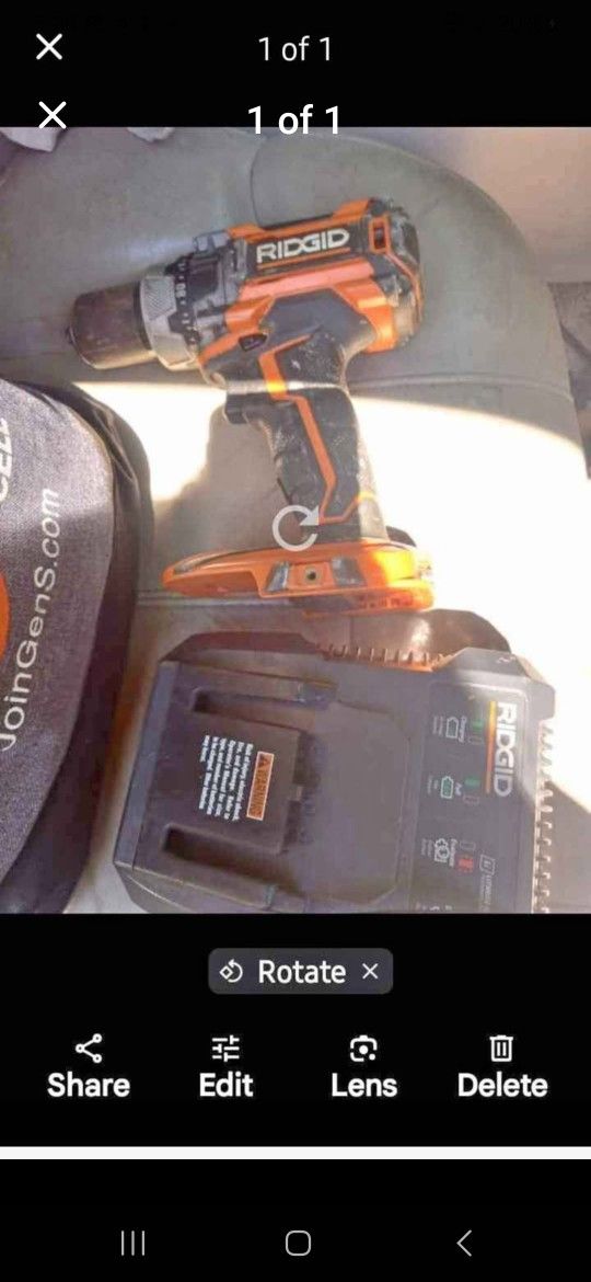 Rigid Drill Charger And Battery