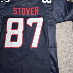 Cade Stover Signed Autograph Custom Jersey - Metabilia Coa - Houston Texans
