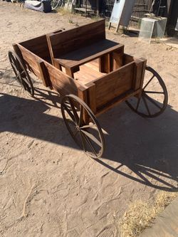 Custom Made Primitive Wood Rolling Wagon