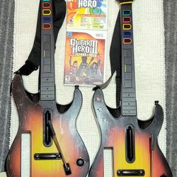 Orange And Yellow Wii Guitars 