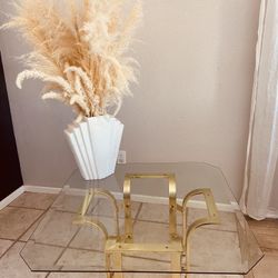 Art Deco Gold Glass Table