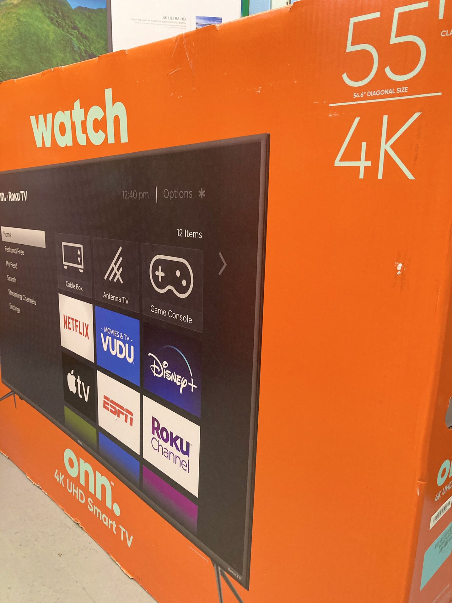 ONN 55" Class 4K UHD HDR Roku Smart LED TV