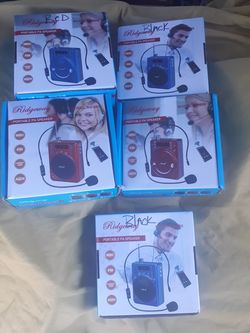 Take all 5 for $45 Portable bluetooth speaker am/fm radio and mini SD card player and flash drive player