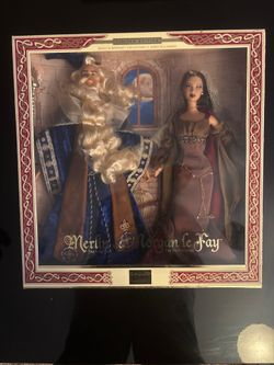 Merlin & Morgan le fay Barbie vintage doll  gift set