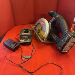 Ryobi P501 5-1/2" Inch Cordless Circular Saw 18 Volt With Battery And Charger