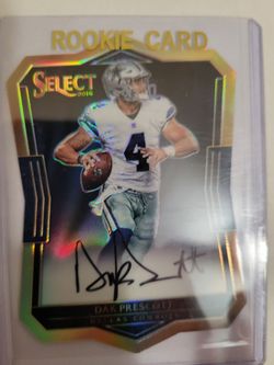2016 Select RC Rookie Dak Prescott Die Cut Auto #/99