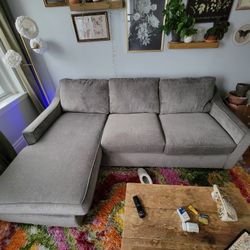 Gray Sofa Three Seat With Chaise