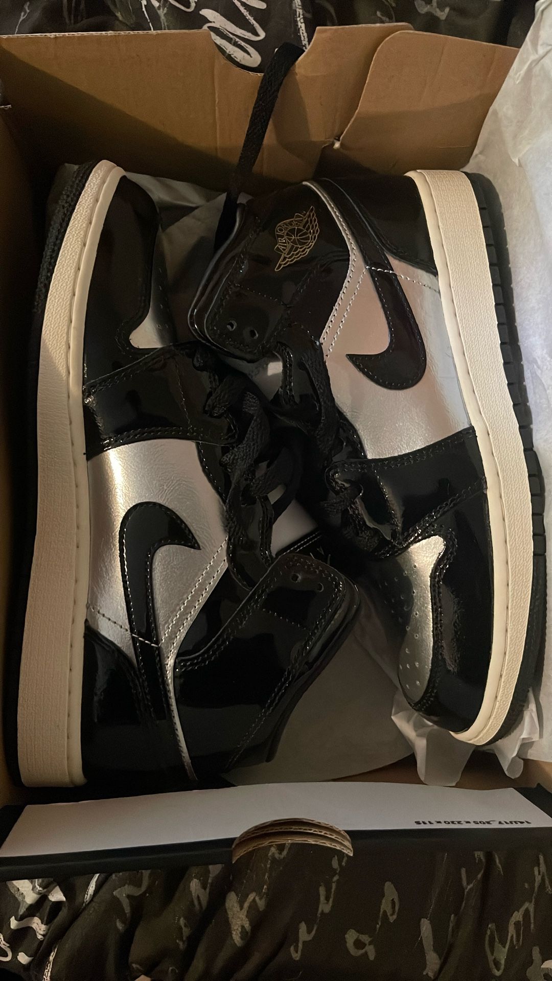 Black And Chrome Air Jordan 1 Mid