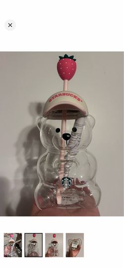 Starbucks Strawberry Barista Bear cup