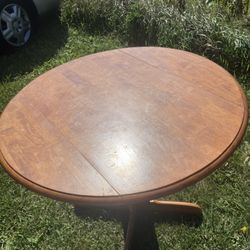 36 Inch Round Solid Wood Table