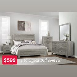 4 Pc Queen Bedroom Set 