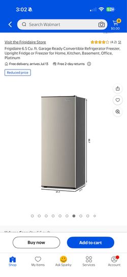 Brand New Frigidaire Convertible Refrigerator/Freezer
