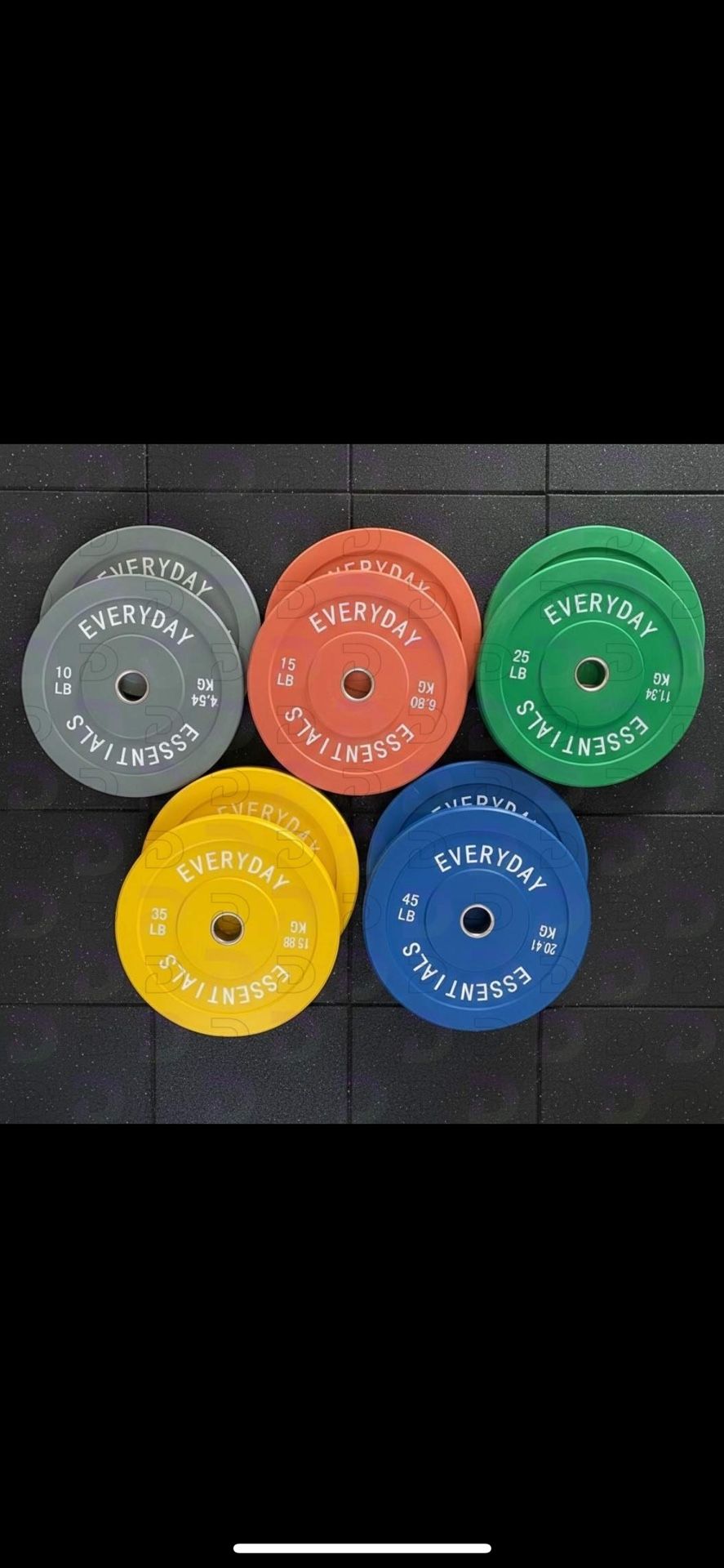 BalanceFrom Bumper Plates Set 260 lbs with Steel Hub Color Coded Weight Lifting